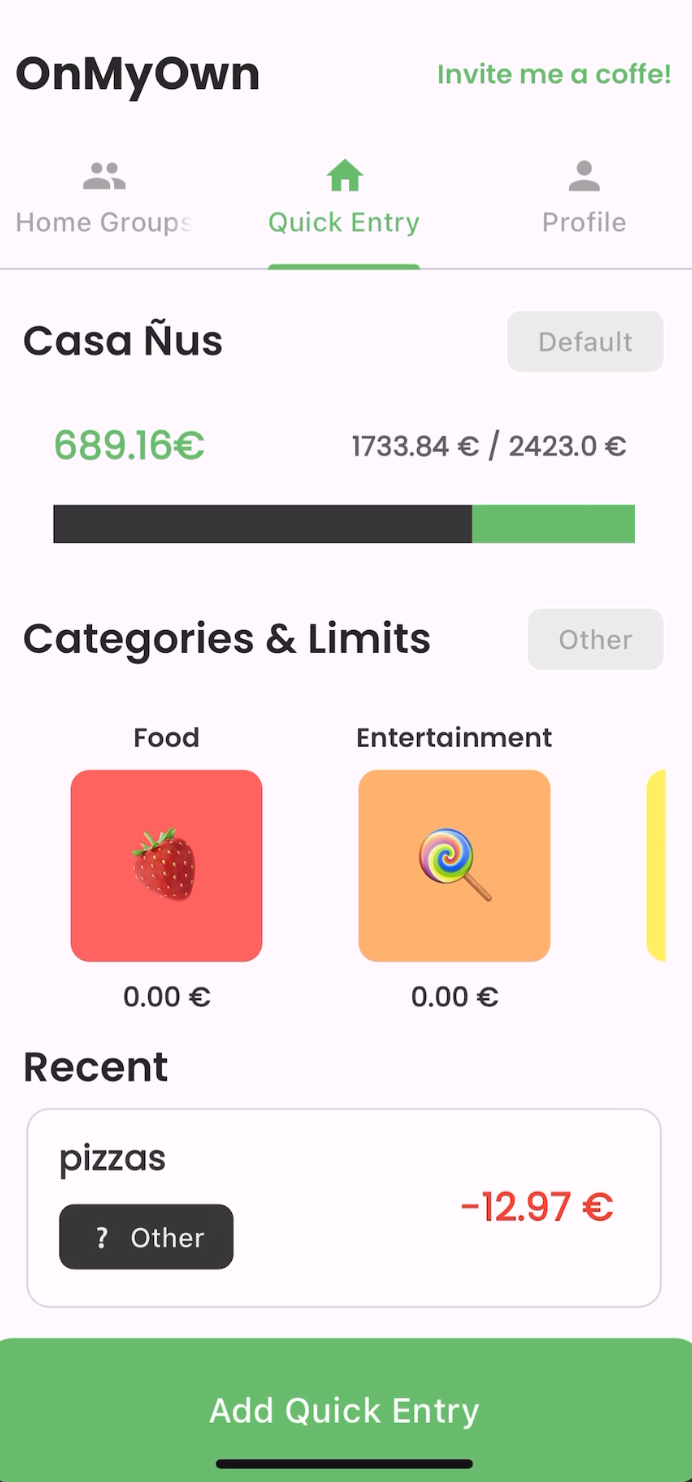 On My Own, version Flutter